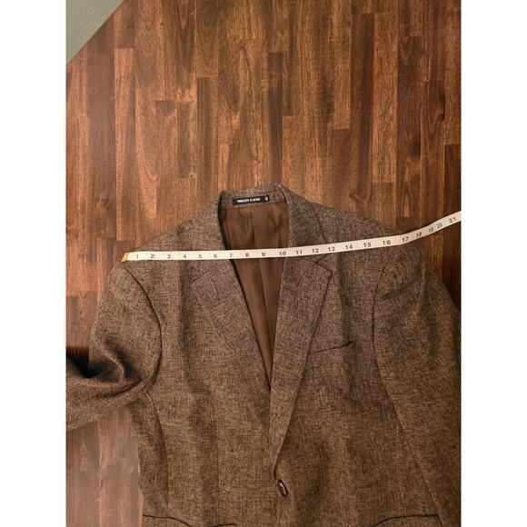 Timeless Classic Blazer Men's 40 Brown Textured 1-Button Sport Coat Jacket - Picture 6 of 9